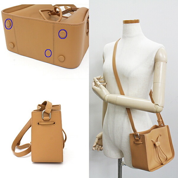 3.1 PHILLIP LIM SOLEIL MINI BUCKET DRAWSTRING AE17-B132NPP TAN beige shoulder ba - Picture 2 of 3